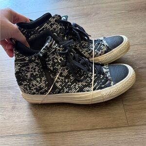 Converse Black and White Patterned High-Tops